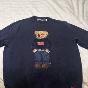 Navy Bear Sweater